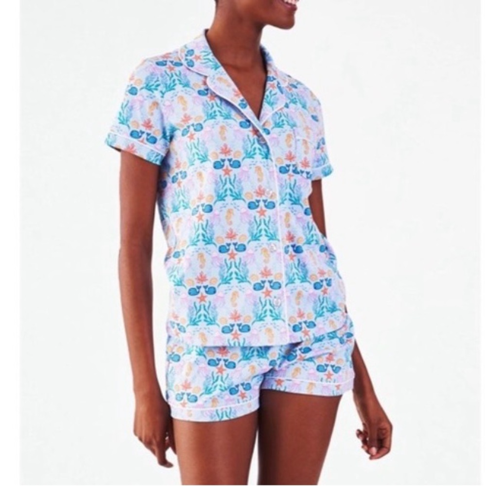Roller Rabbit Sea Print Pajama Short Set